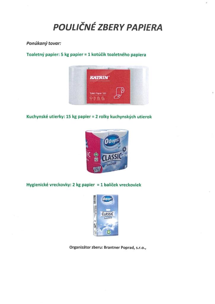 zber papiera 1.10.2025